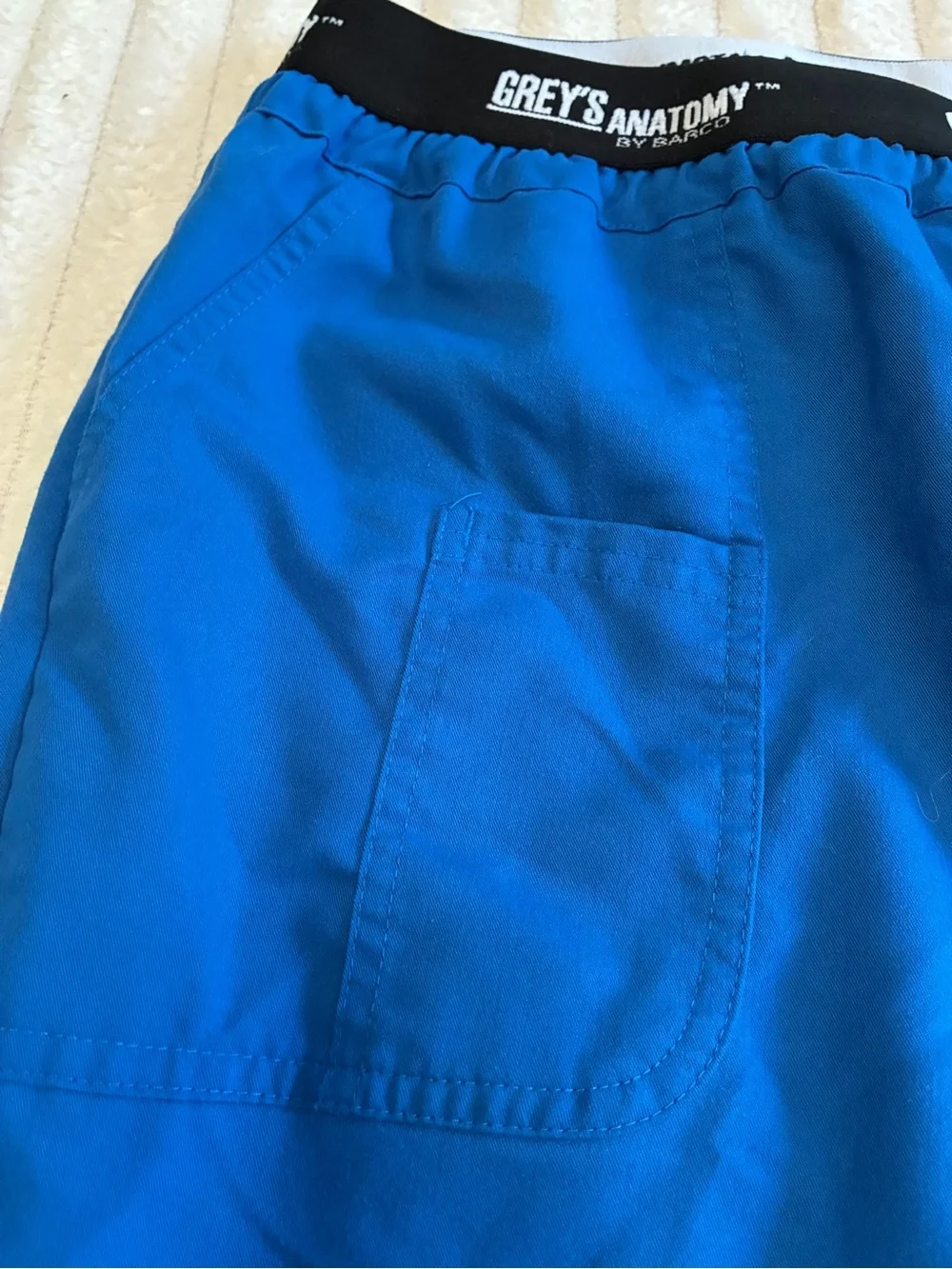 Grey's Anatomy by Barco Active Scrub Set Women's XL | Royal Blue with Black Acce